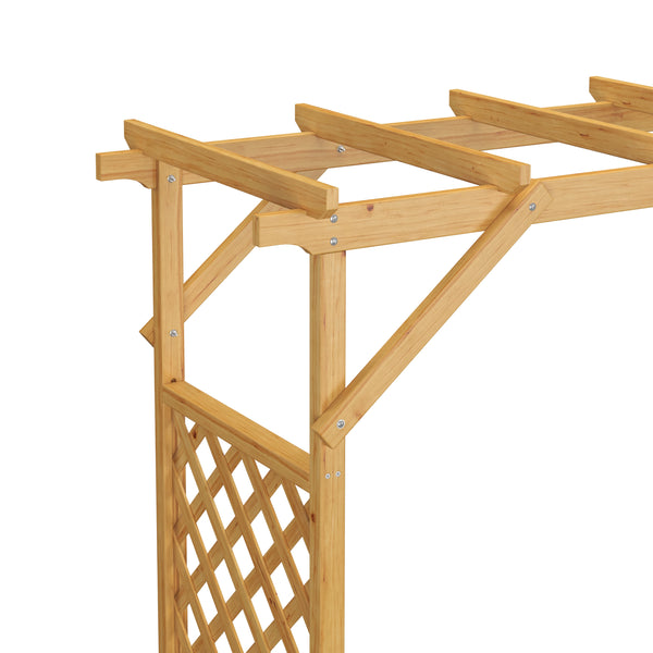 Arco per rose in legno con fioriera 208 x 220 cm