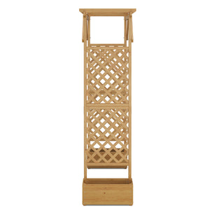 Arco per rose in legno con fioriera 208 x 220 cm