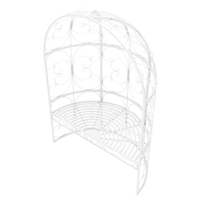 Halbpavillon mit Sitzbank YVETTE 120 x 178 cm weiss