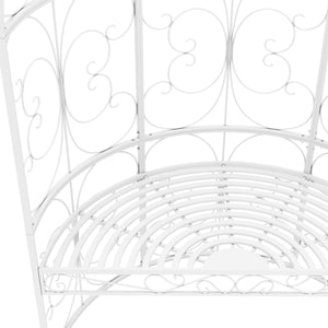 Halbpavillon mit Sitzbank YVETTE 120 x 178 cm weiss