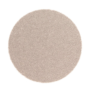 Tapis à poils longs, rond, 120 cm, crème