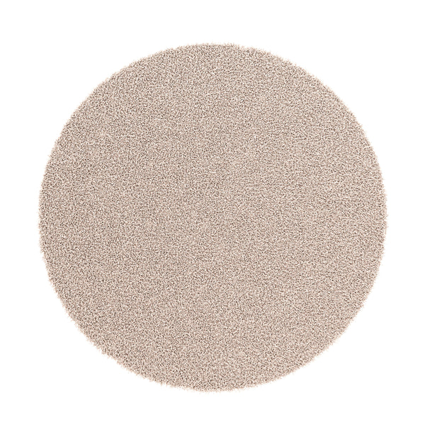 Tapis à poils longs, rond, 120 cm, crème