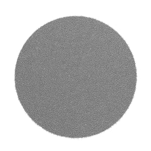 Tapis à poils longs, rond, 120 cm, gris