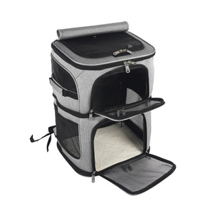 Zaino per cani, zaino per gatti, doppio scomparto, fino a 11 kg