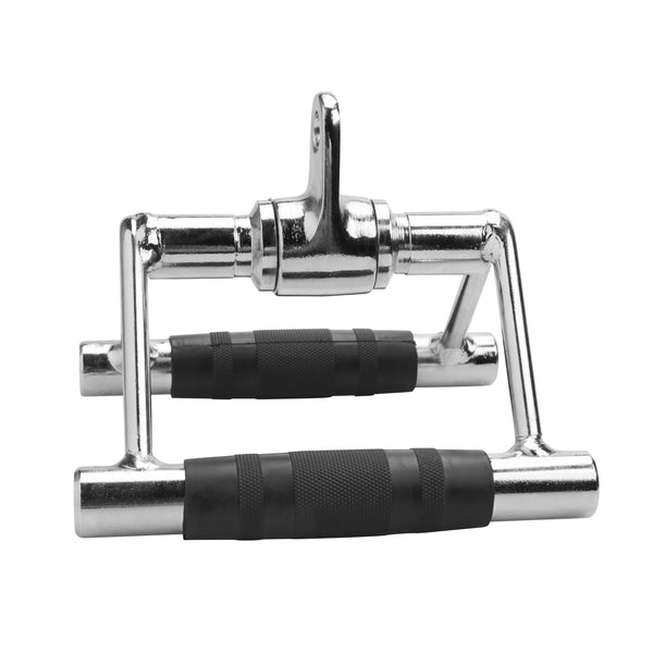 Rowing handle steel 18 cm silver/black
