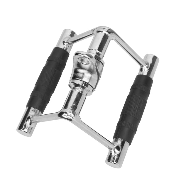 Rowing handle steel 18 cm silver/black
