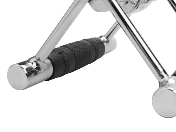 Rowing handle steel 18 cm silver/black