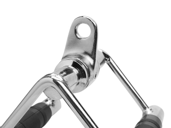 Rowing handle steel 18 cm silver/black