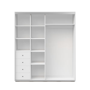 Kleiderschrank Schiebetüren RINA 200 cm weiss