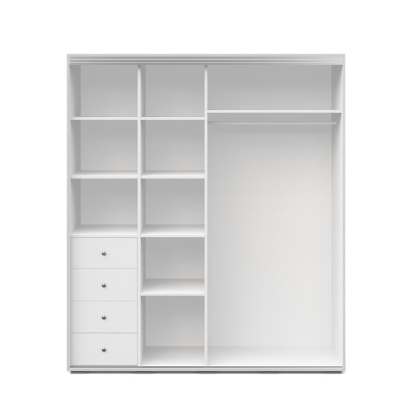 Kleiderschrank Schiebetüren RINA 200 cm weiss