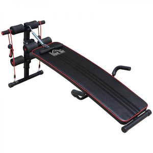 Sit Up Bank Bauchtrainer Trainingsbank Widerstandsbänder Stahl