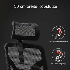 SIHOO Bürostuhl ergonomisch verstellbare Lordosenstütze und Armlehne