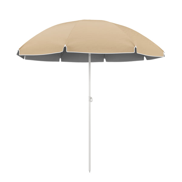 Ombrellone da spiaggia, ombrellone da spiaggia, 180 cm, marrone chiaro