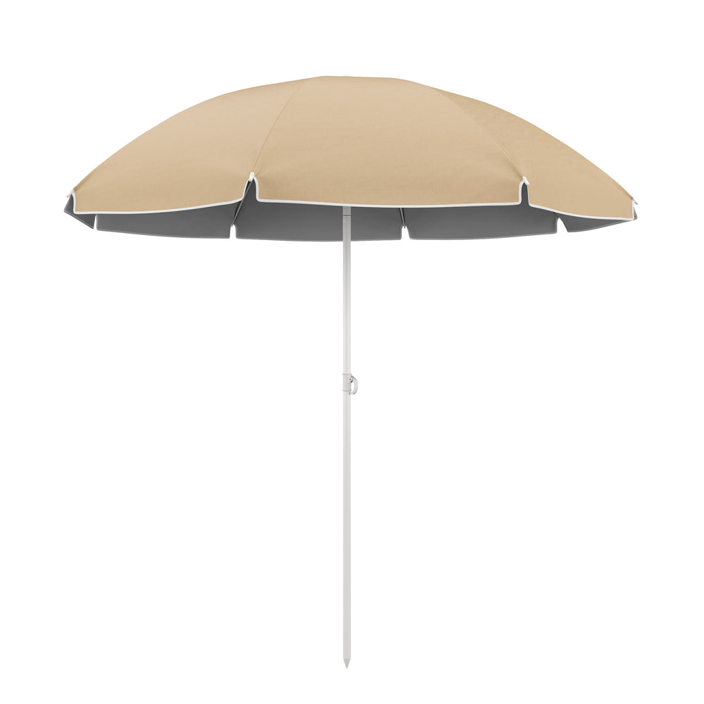 Ombrellone/ombrellone da spiaggia 200 cm marrone chiaro