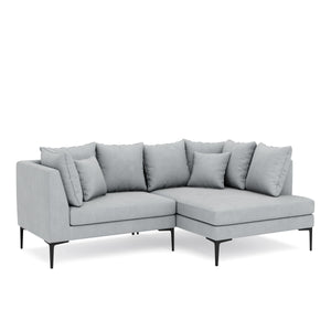 Ecksofa JOEY rechts hellgrau