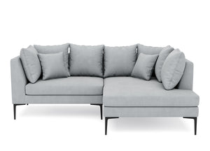 Ecksofa JOEY rechts hellgrau