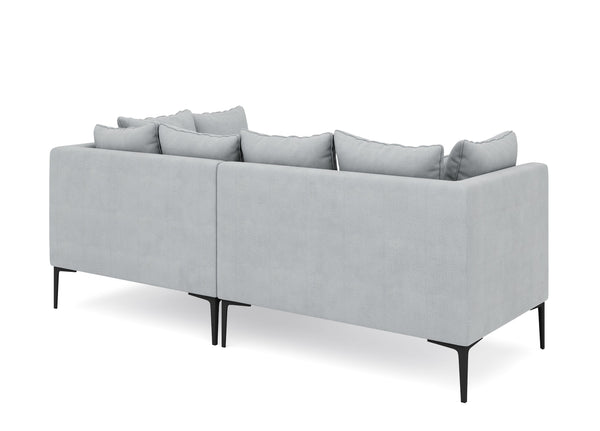 Ecksofa JOEY rechts hellgrau