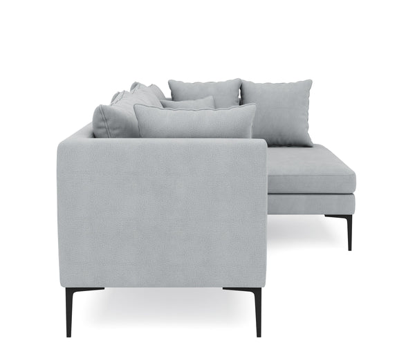 Ecksofa JOEY rechts hellgrau