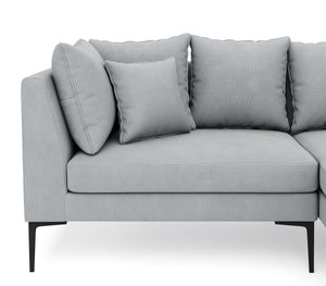 Ecksofa JOEY rechts hellgrau