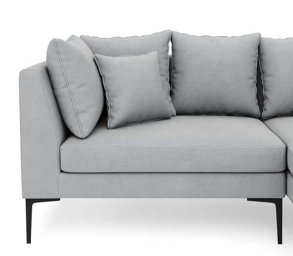 Ecksofa JOEY rechts hellgrau