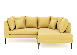 Ecksofa JOEY rechts gelb