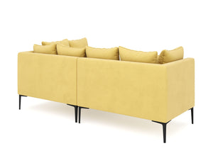 Ecksofa JOEY rechts gelb