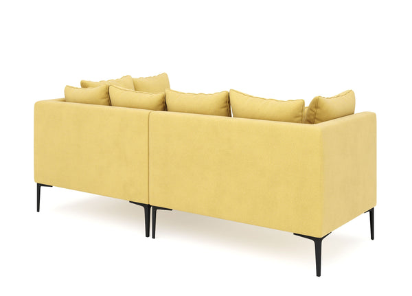 Ecksofa JOEY rechts gelb