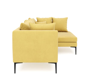 Ecksofa JOEY rechts gelb