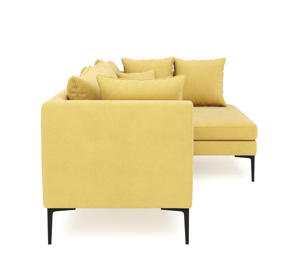Ecksofa JOEY rechts gelb
