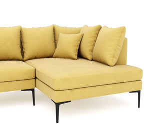 Ecksofa JOEY rechts gelb