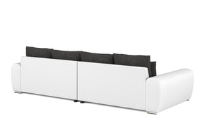 Sofa Leder SAM anthrazit/weiss
