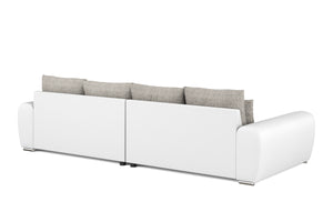 Sofa Leder SAM grau/weiss