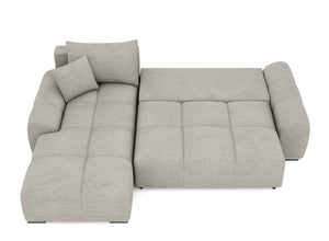 Ecksofa mit Schlaffunktion TRAVIS links grau