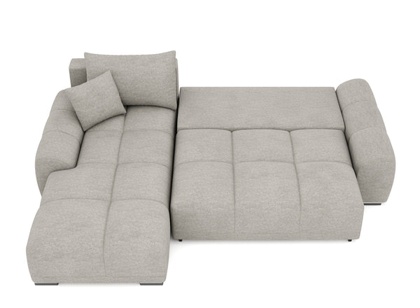 Ecksofa mit Schlaffunktion TRAVIS links grau