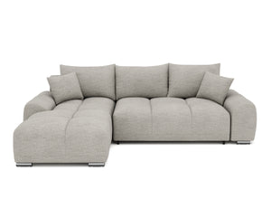 Ecksofa mit Schlaffunktion TRAVIS links grau