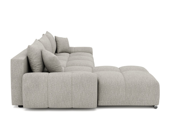 Ecksofa mit Schlaffunktion TRAVIS links grau