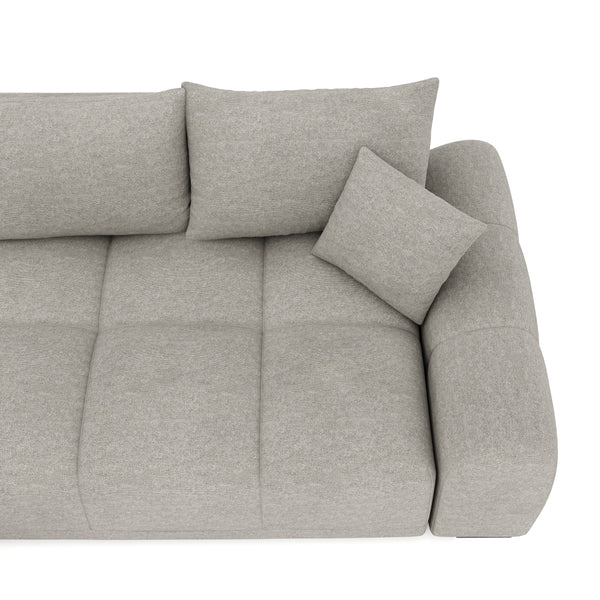 Ecksofa mit Schlaffunktion TRAVIS links grau