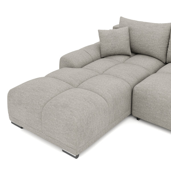 Ecksofa mit Schlaffunktion TRAVIS links grau
