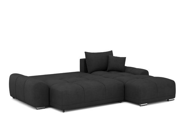 Ecksofa mit Schlaffunktion TRAVIS rechts schwarz