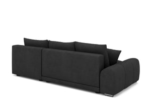 Ecksofa mit Schlaffunktion TRAVIS rechts schwarz