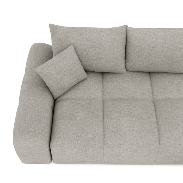 Ecksofa mit Schlaffunktion TRAVIS rechts grau