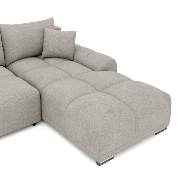 Ecksofa mit Schlaffunktion TRAVIS rechts grau