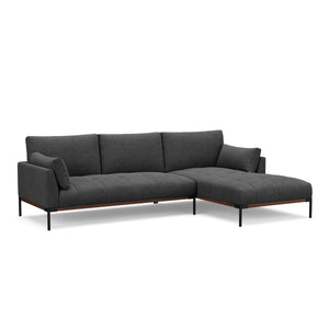 Ecksofa TIMBER rechts anthrazit