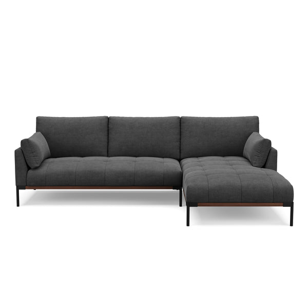 Ecksofa TIMBER rechts anthrazit