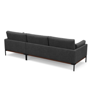Ecksofa TIMBER rechts anthrazit