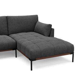 Ecksofa TIMBER rechts anthrazit