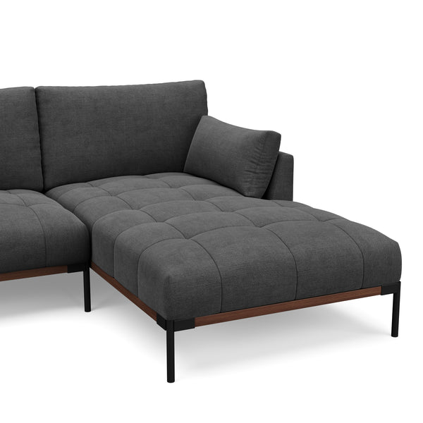 Ecksofa TIMBER rechts anthrazit