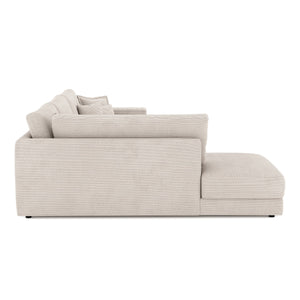 Ecksofa Cord TARJA links beige