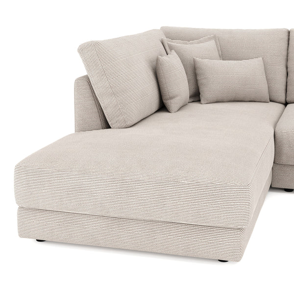Ecksofa Cord TARJA links beige