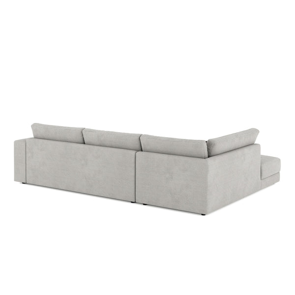 Ecksofa Cord TARJA links hellgrau